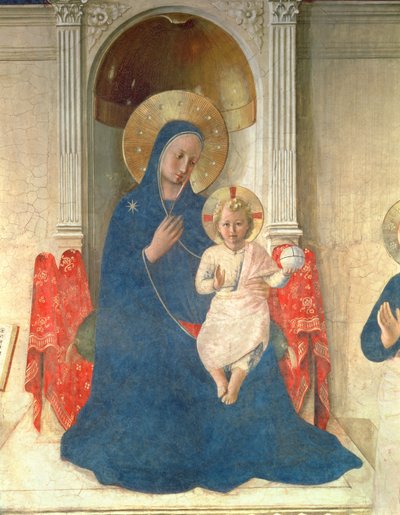 La Vergine e il Bambino in trono (dettaglio della Madonna delle Ombre) da Fra Angelico